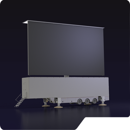 3D Render of a mobile ledscreen lory by Creacar