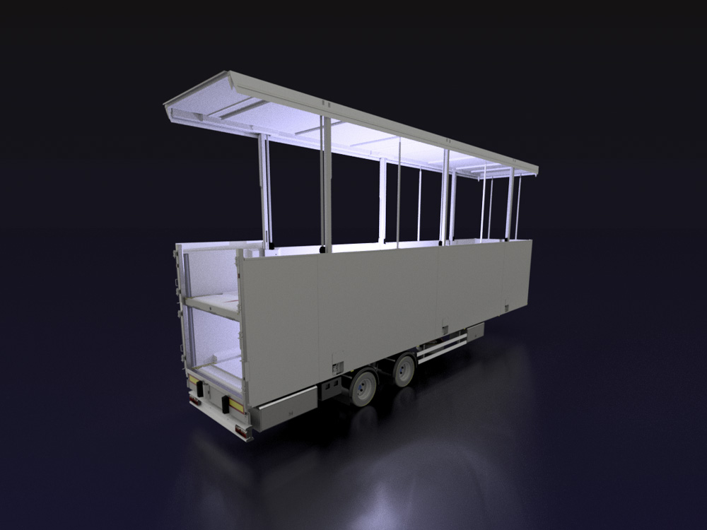 3D render of a press lorry by creacar