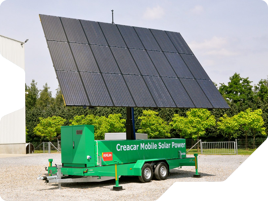 green mobile solar panel trailer by creacar for pxl Hasselt